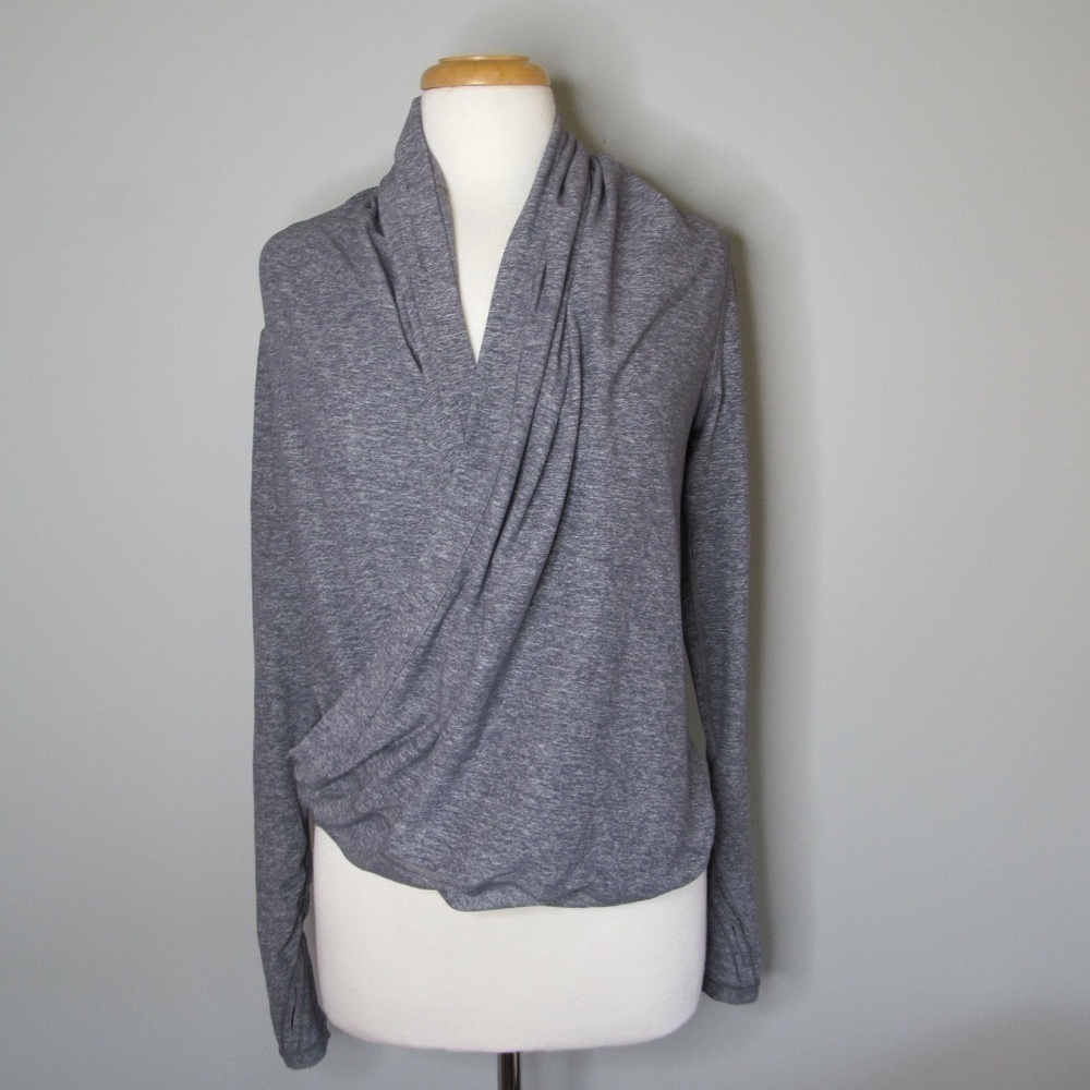 Ivivva Heather Slate Four Count Shrug Twist Wrap